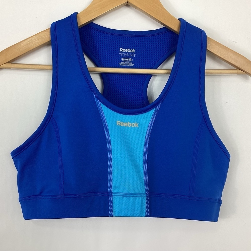 Reebok Blue Sports Bra Size Large